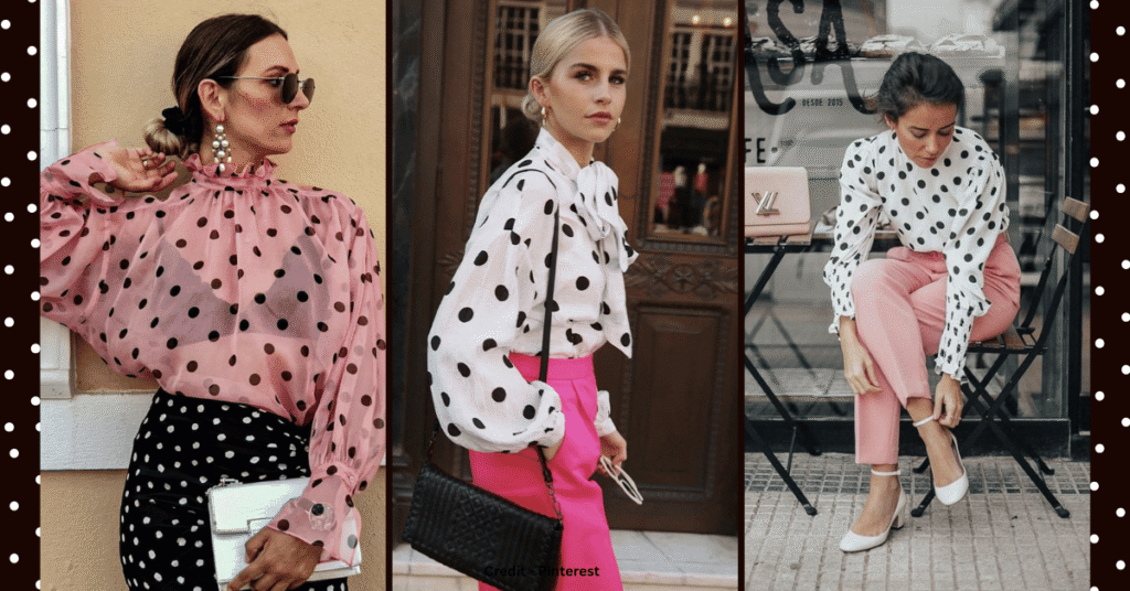 Polka dot outfits for ladies